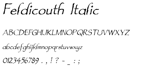 Feldicouth Italic font
